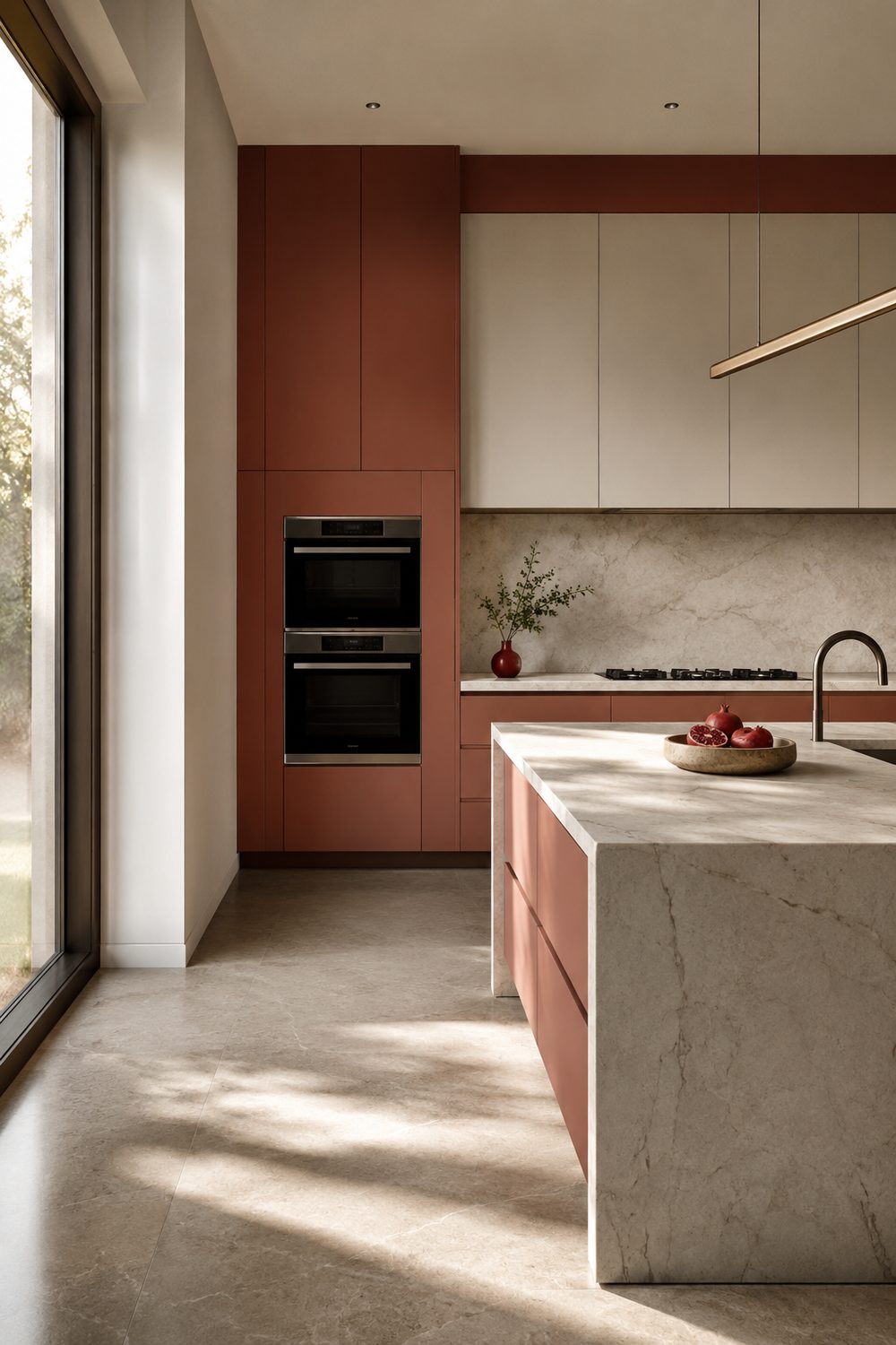A completed Kitchen World kitchen, full height