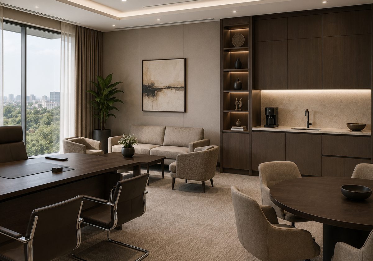 Corporate interior and kitchenette installed for an institutional client