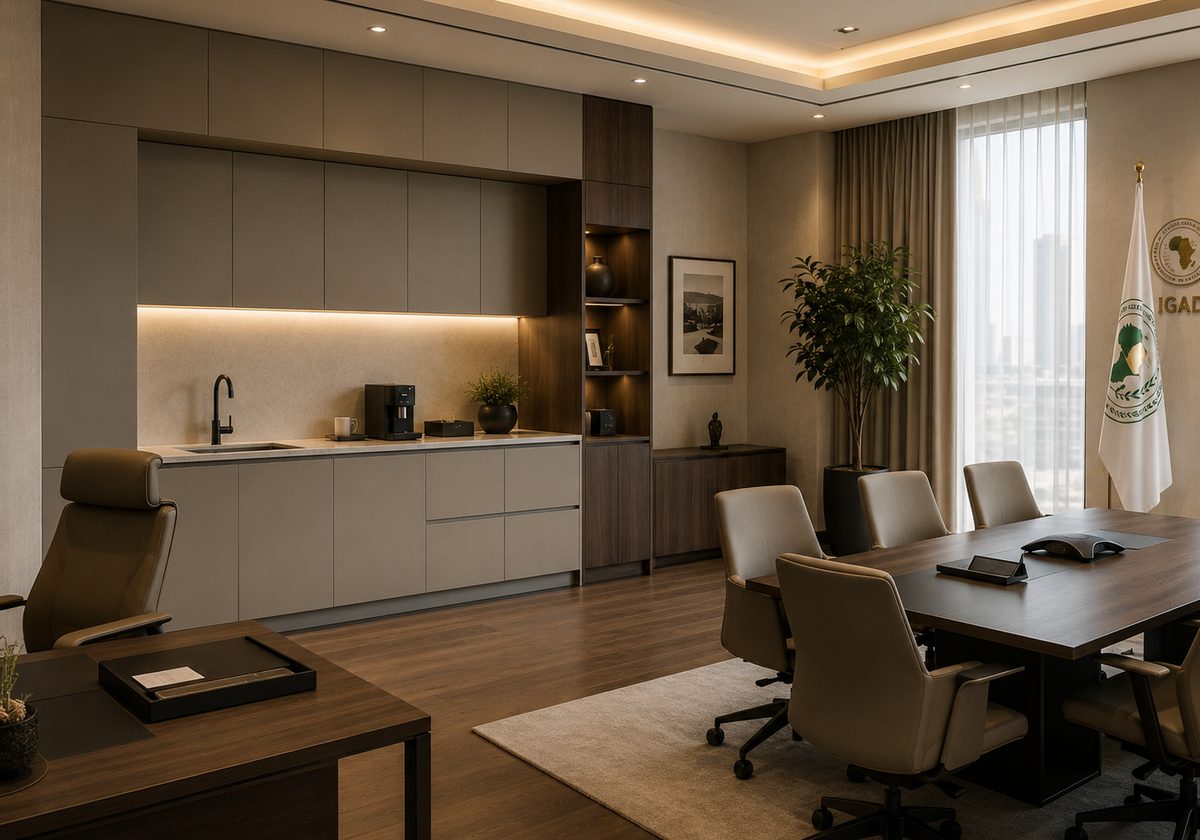 Interior fit-out at the IGAD offices in Addis Ababa